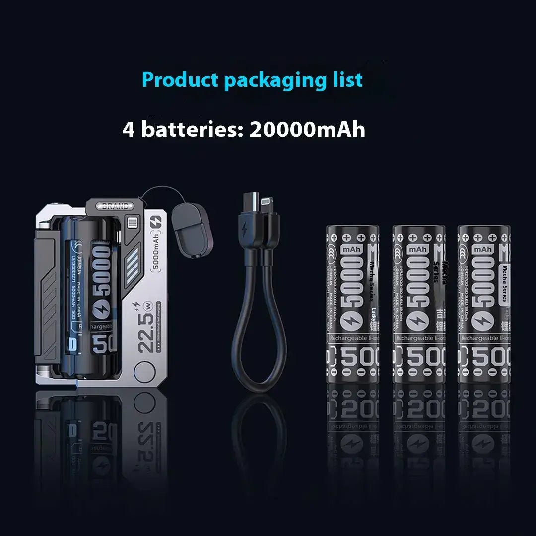 Cartridge Replacement Type-C Power Bank – Modular Fast Charging 