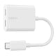 Belkin Rockstar USB-C Audio + Charge Adapter Headphone Adapter w/USB-C 60W Power Delivery Fast Charging for iPhone iPad Pro Galaxy Note Google Pixel LG G6 Sony Xperia OnePlus & More - White