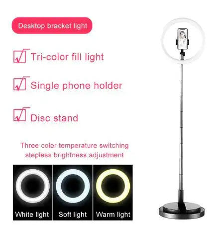 LED Selfie Ring Light with Adjustable Tripod Stand