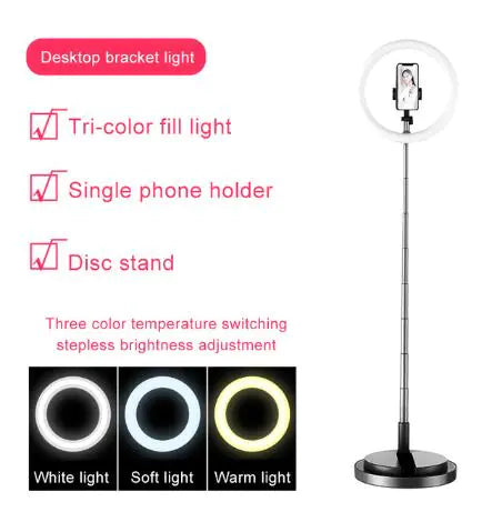 LED Selfie Ring Light with Adjustable Tripod Stand