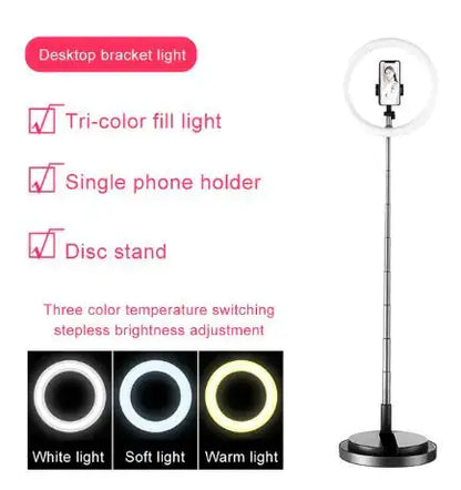 LED Selfie Ring Light with Adjustable Tripod Stand