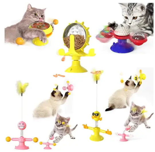 Rotating Cat Windmill Toy
