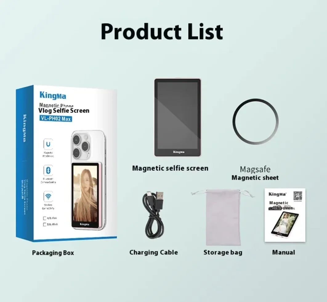 Magnetic Rear Camera Selfie Mirror Screen