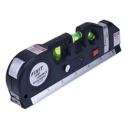 Multifunction Laser Level Tape - Precision & Accuracy tool showing laser level and tape measure features.
