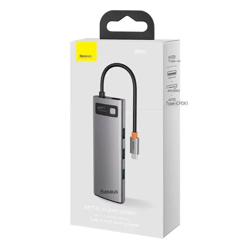 8-in-1 Type-C Hub | Baseus Metal Micro-light Series