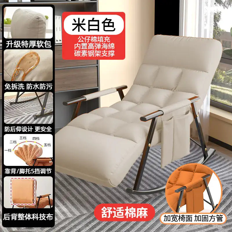 Tech Fabric Rocking Chair for Adults - Lounge Sofa