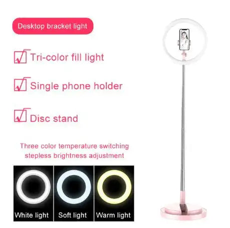 LED Selfie Ring Light with Adjustable Tripod Stand