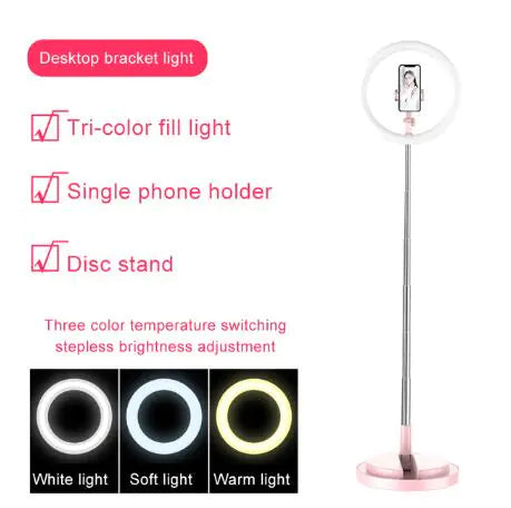 LED Selfie Ring Light with Adjustable Tripod Stand