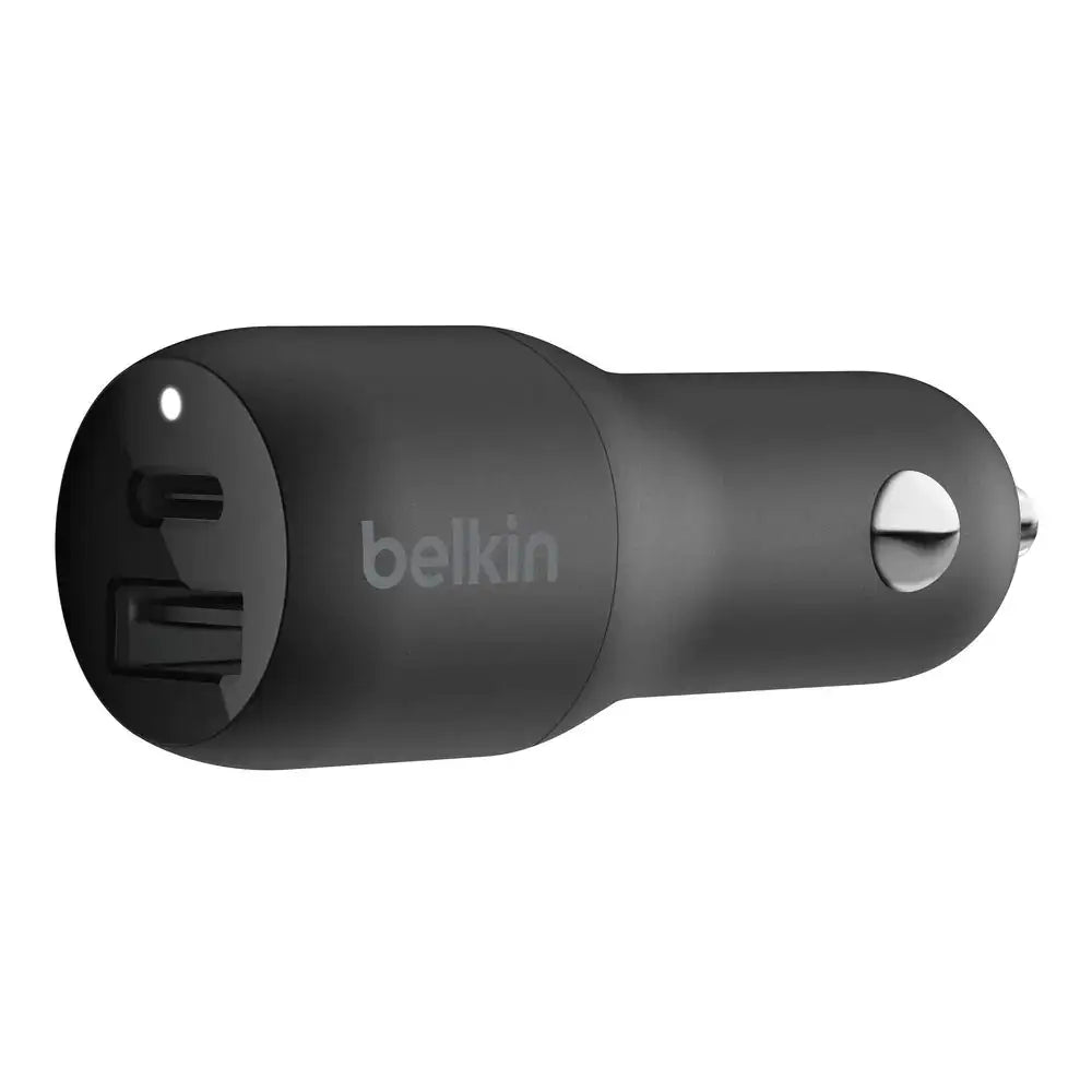 Belkin BOOSTCHARGE 32W Dual Port PPS Car Charger–20W USB-C + 12W USB-A