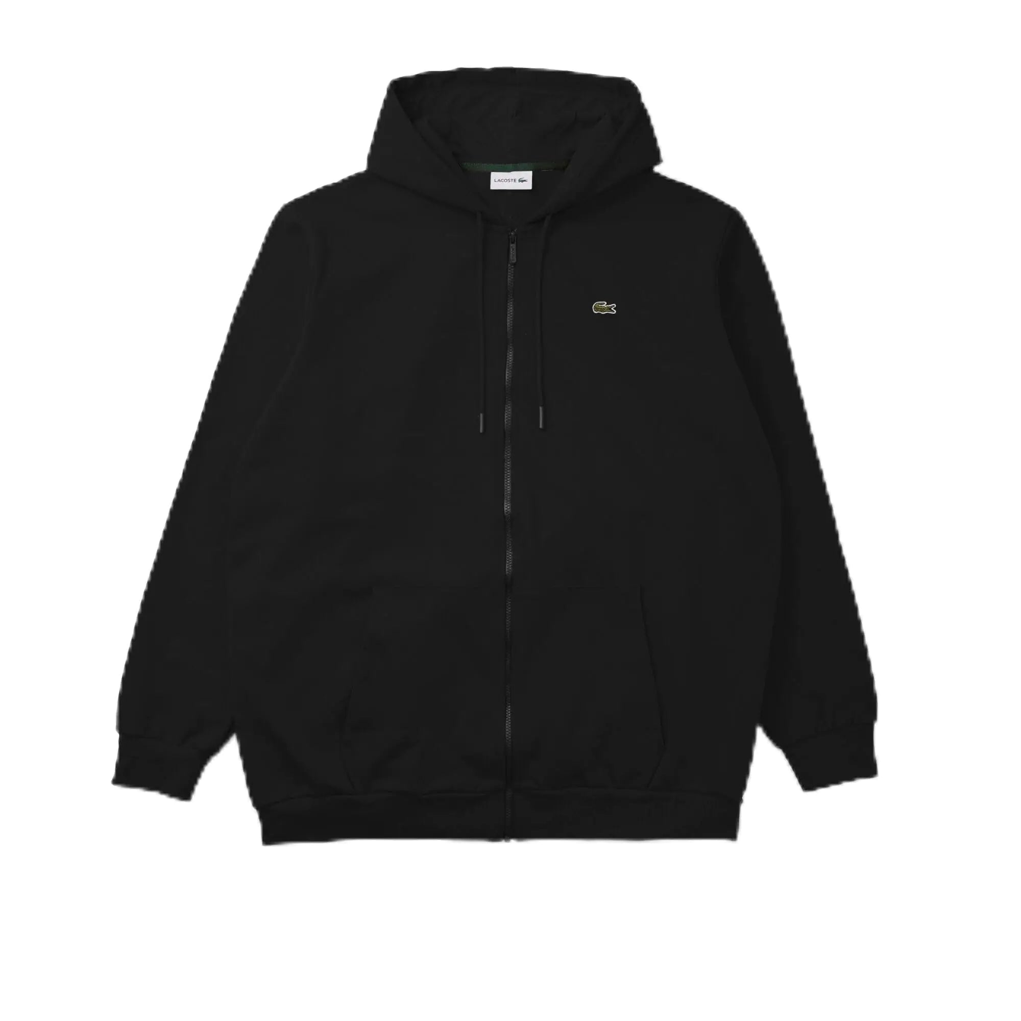 Lacoste Mens Tall Fit Fleece Hoodie 2XLT BLACK